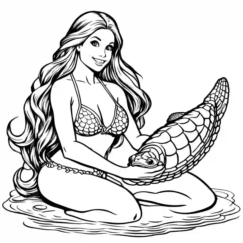 Mermaids_Mermaid with a Turtle_1617_.webp